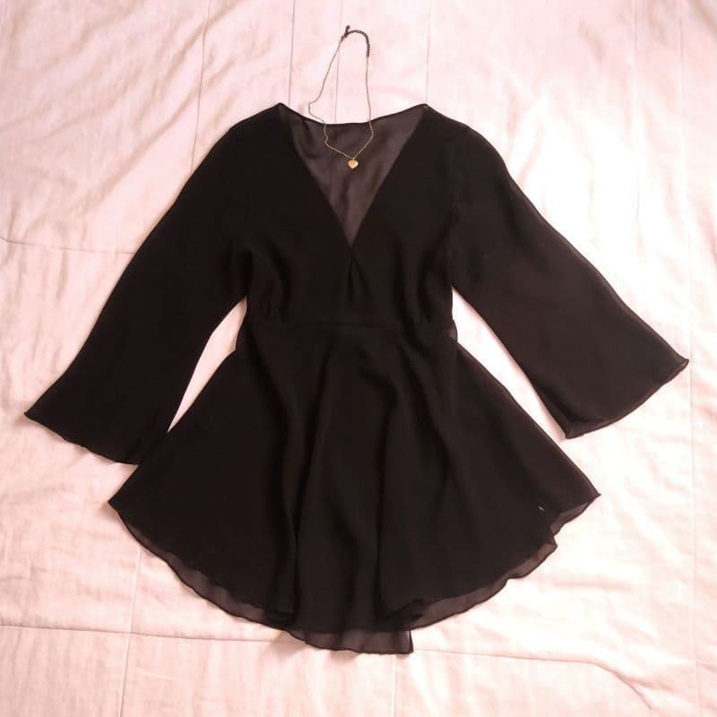 Bata Feminina Preta Gothic